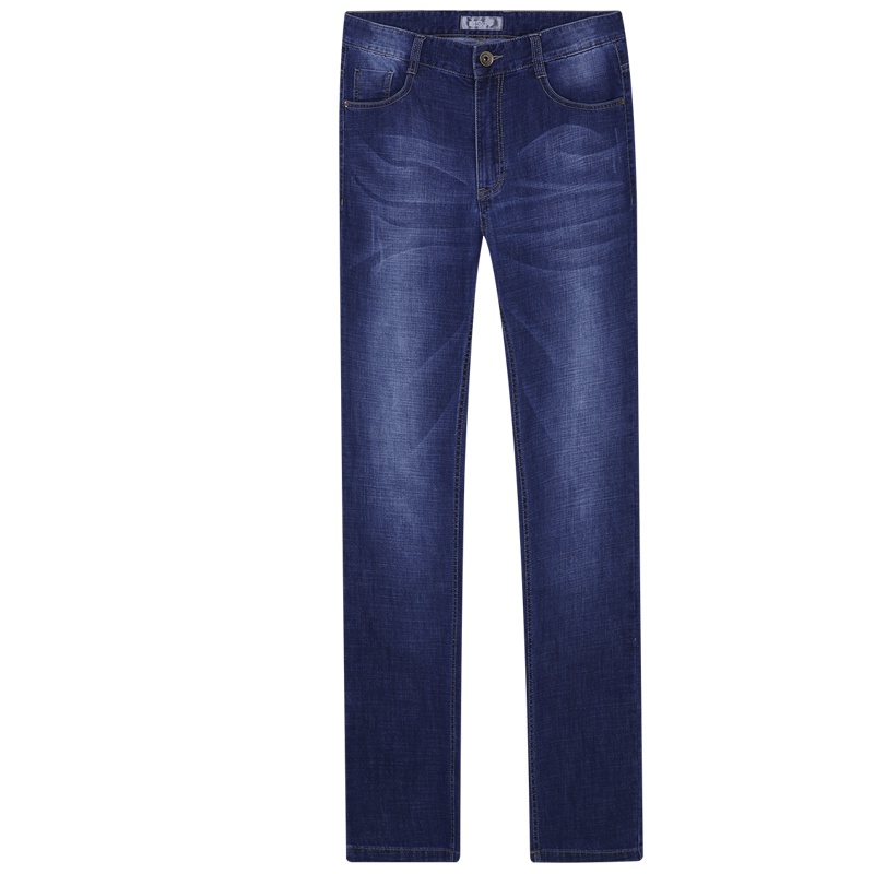 HODO红豆男装男士牛仔裤时尚简约水洗磨白牛仔长裤男