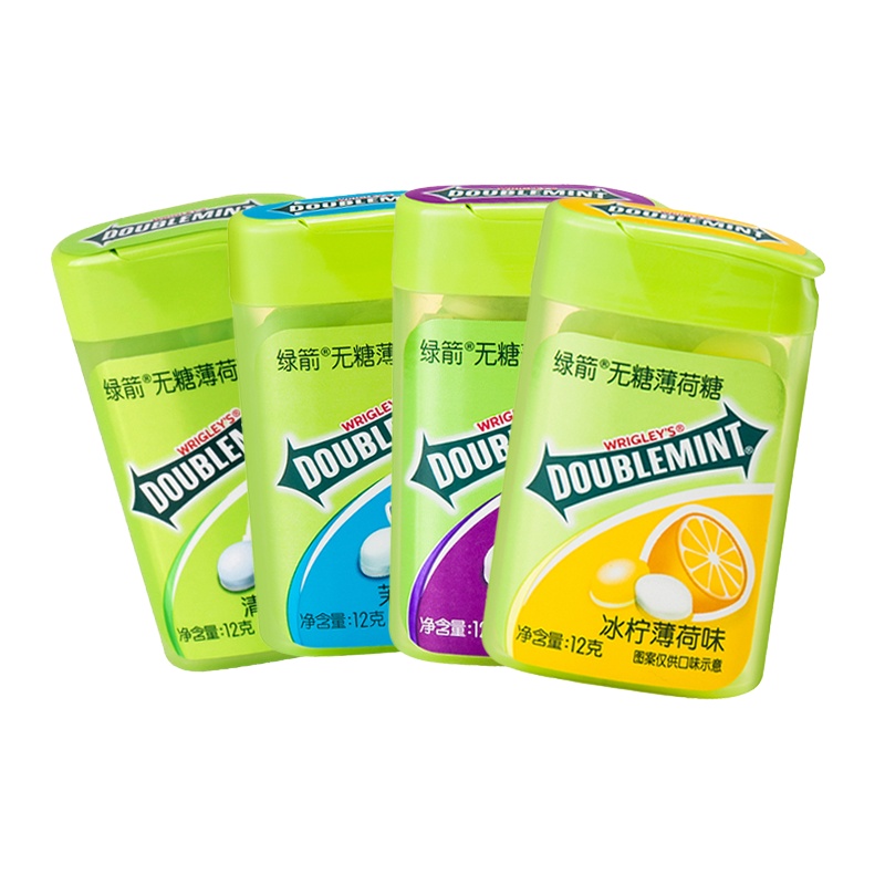 绿箭 薄荷糖塑料盒混合口味20粒*3盒 口味随机发货