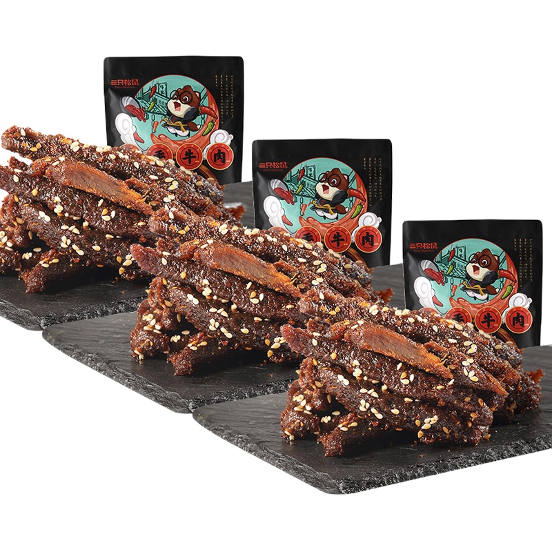 三只松鼠 蜀香牛肉麻辣味100g*3