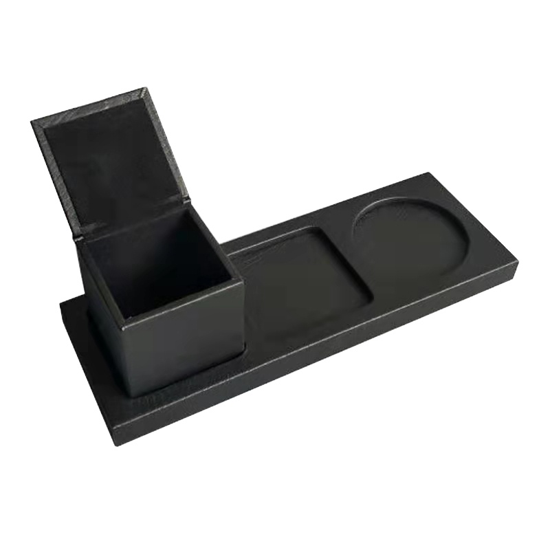 鹏畅 高档皮革会议糖果盒长方形杯盘茶水杯垫商务办公会议用品