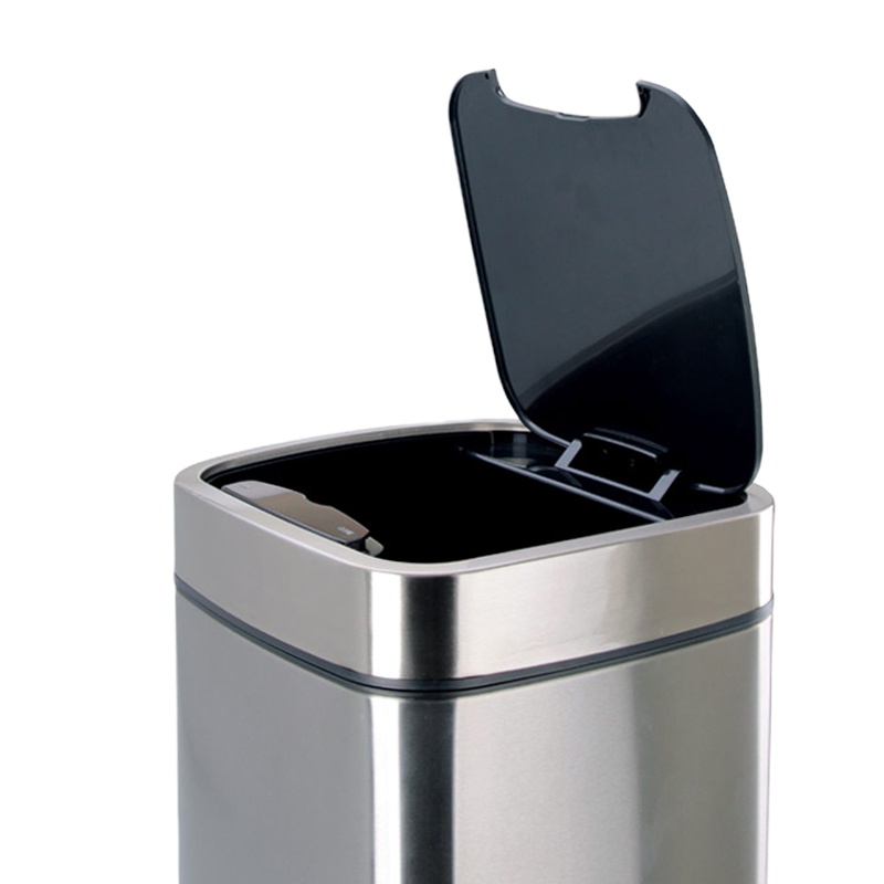 EKO智能垃圾桶自动感应开盖垃圾桶带盖家用电动自动大号垃圾干湿分类垃圾桶 9288MT-15L(含锂电池)