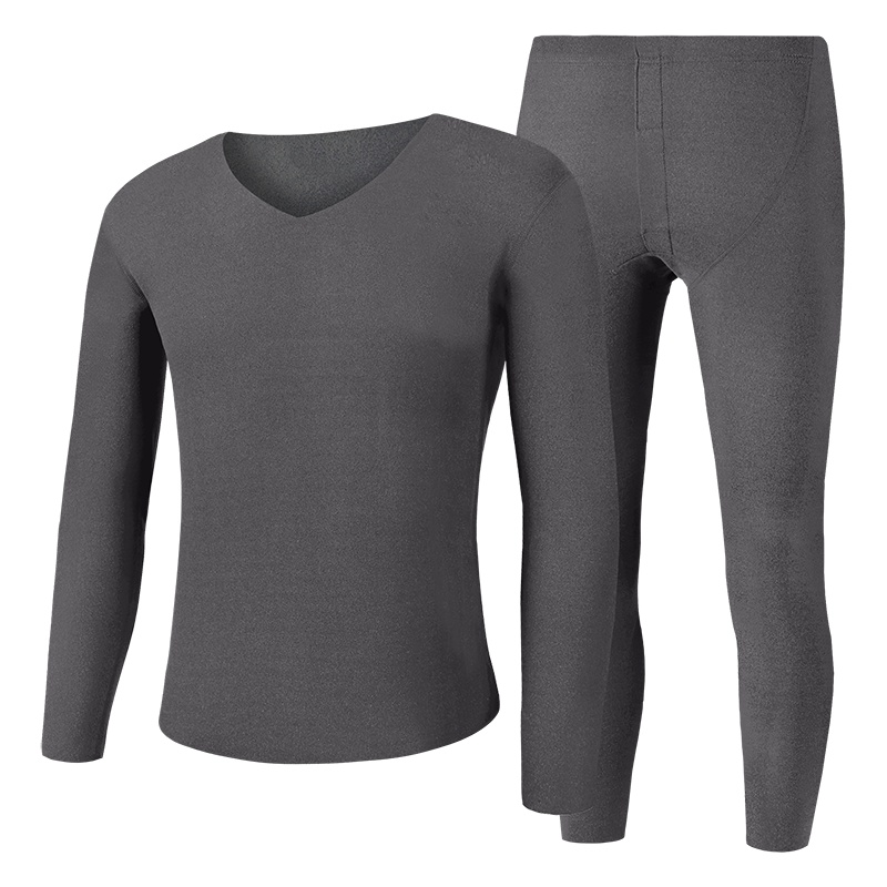 男女士情侣秋衣秋裤套装阳离子磨毛打底圆领男保暖内衣女