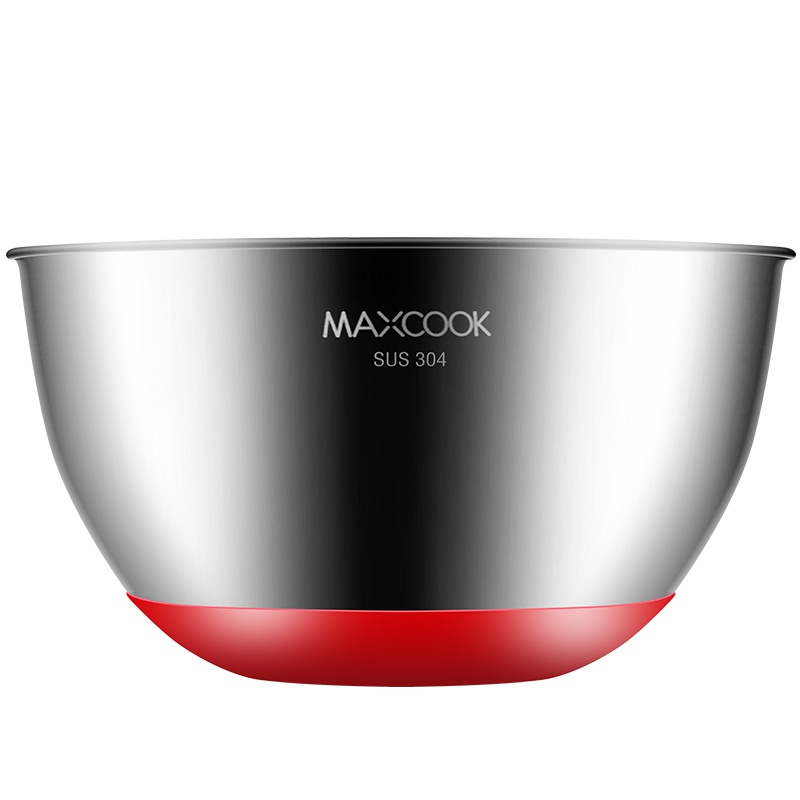 美厨(maxcook)304不锈钢盆沙拉盆洗菜盆 加厚调料盆味斗 压嘴硅胶底带刻度21cm 其他厨房小工具MCWA661