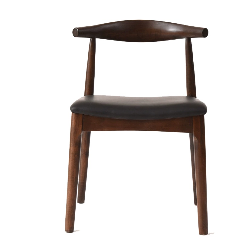 阳采 实木牛角椅休闲椅