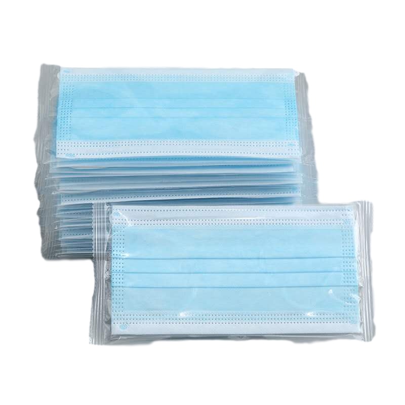 单片单独包装一次性口罩三层防尘熔喷布防飞沫成人学生口罩工厂直发单片包装
