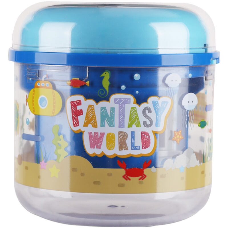 自营 新品 得力(deli)学生卡通电动削笔机铅笔削笔器转笔刀 适用三角杆六角杆圆杆 蓝色0707