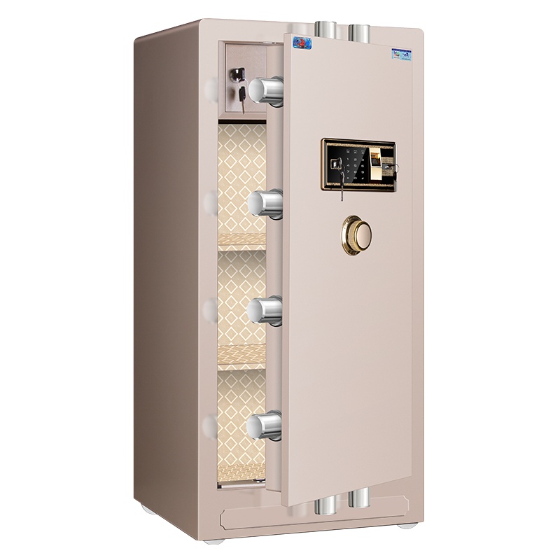 虎牌保险柜办公保险箱家用 BGDB-I-100ZW指纹保管箱全钢大型1米保管柜定制定做 米白色