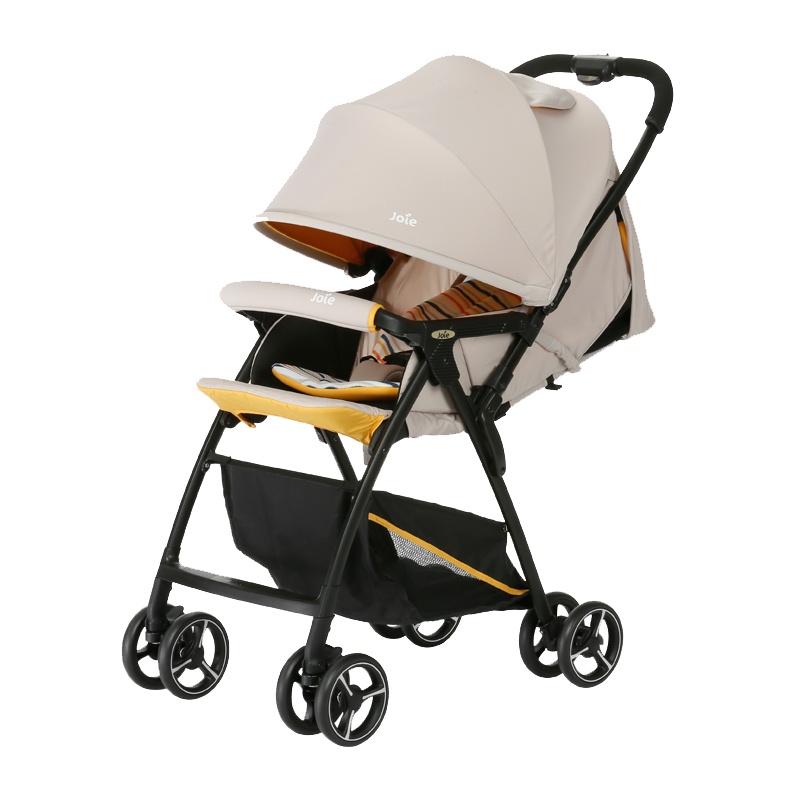 巧儿宜JOIE英国婴儿推车轻便易携带可折叠可坐可躺高景观儿童手推车凤蝶S1302米黄色