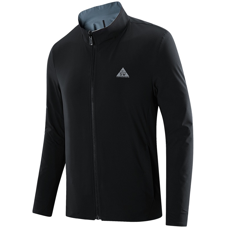 七匹狼运动夹克男外套2019秋季时尚立领双面穿单茄克男装