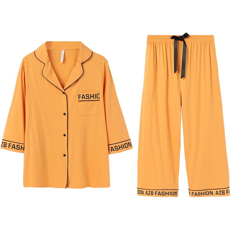 安之伴睡衣情侣简约开衫套装经典国民领可外穿情侣家居服套装