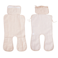 俩个宝宝婴儿手推车凉席大小通用儿童宝宝苎麻透气四季新生儿伞车凉席垫子