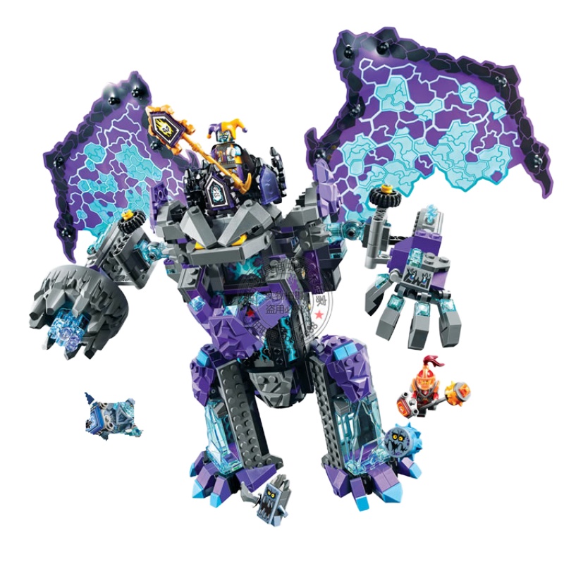 未来骑士团系列石头巨魔大决战车城堡人仔兼容乐高积木玩具70356 直升飞石魔