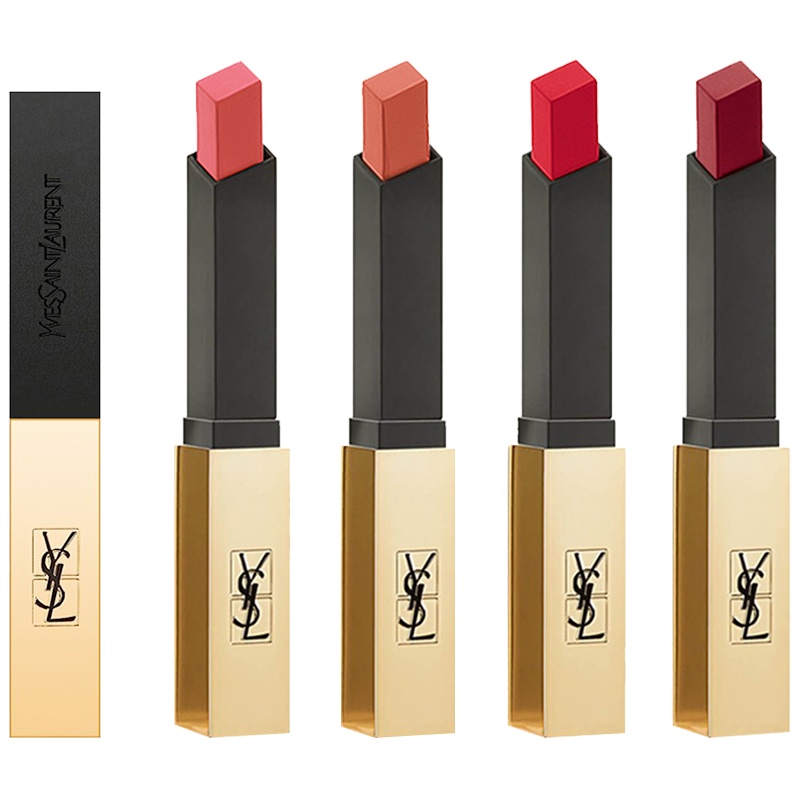 [国内专柜版]圣罗兰细管纯口红限量礼盒 小金条1#呛口辣椒+11#肉桂杏粉+12#干枯玫瑰+21#复古正红 赠品牌礼袋