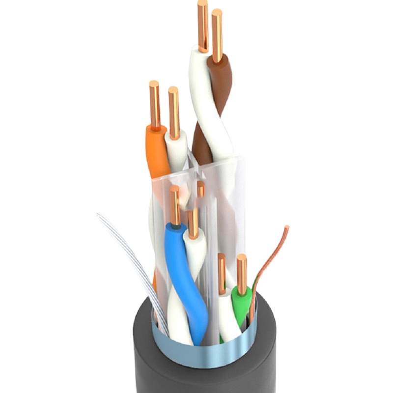 酷比客（L-CUBIC) Cat6六类单层屏蔽纯铜成箱网线/黑色/305M