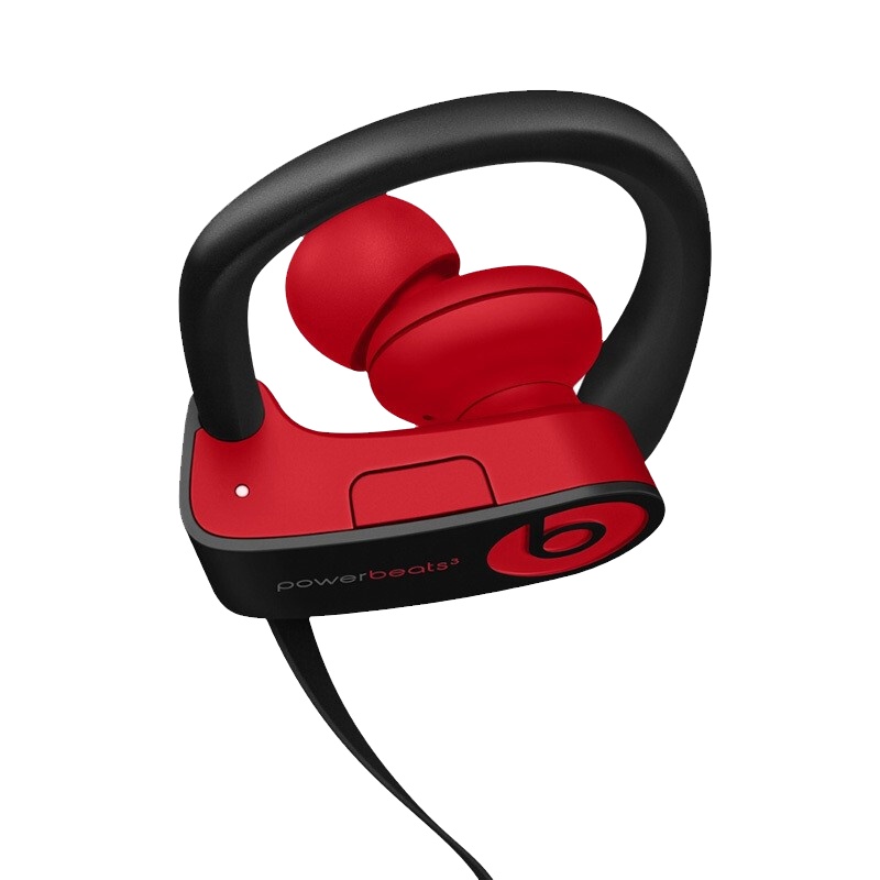 [二手99新]Beats Powerbeats3魔音PB3蓝牙无线运动耳挂式耳机3代 桀骜黑红十周年(仅拆封) 99新