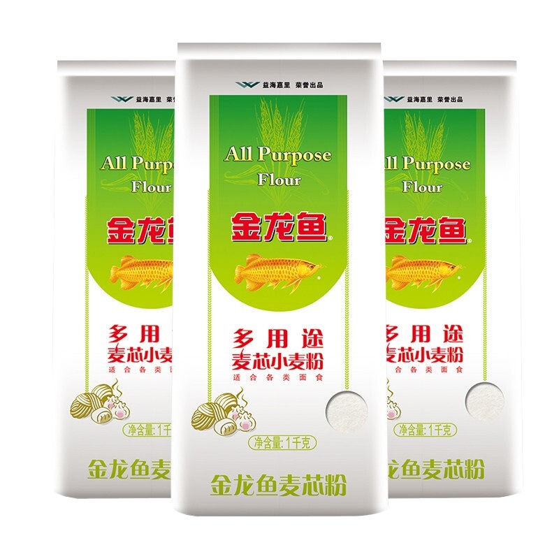 金龙鱼 多用途麦芯粉1KG*3袋