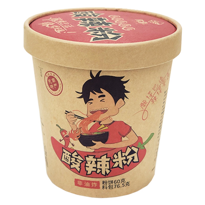 陈薯 酸辣粉男生版老款香辣味*6桶装 天然正宗贵州特产非油炸方便红薯粉丝