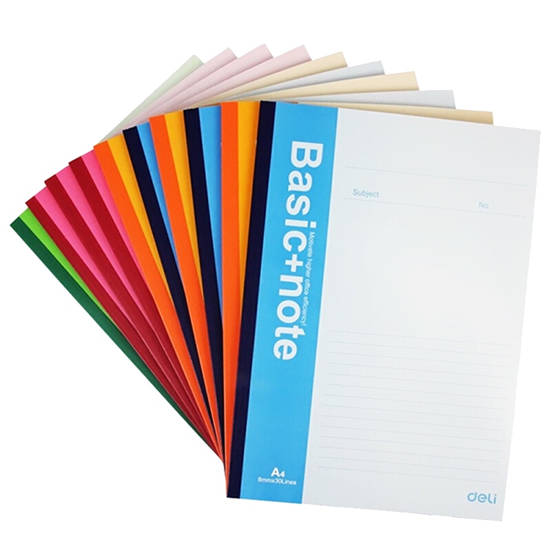 得力A5笔记本文具套装练习本记事本a4手账本简约加厚软面抄日记本子加厚大软面抄小B5无线装订本10本装7658