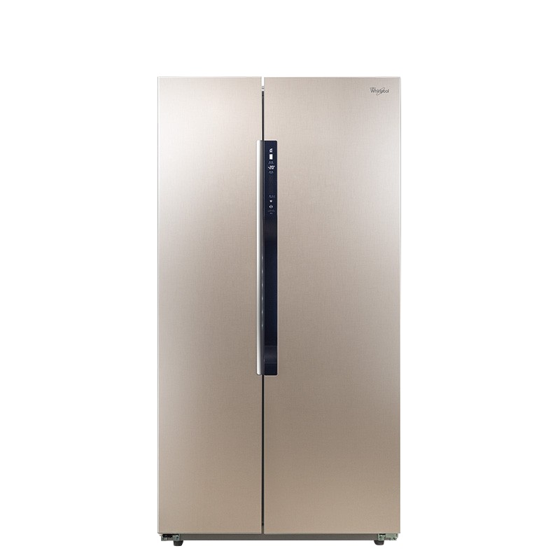 惠而浦(whirlpool)593升冰箱双门对开门家用风冷无霜冰箱独立双循环BCD-593WDGAW 波尔卡金