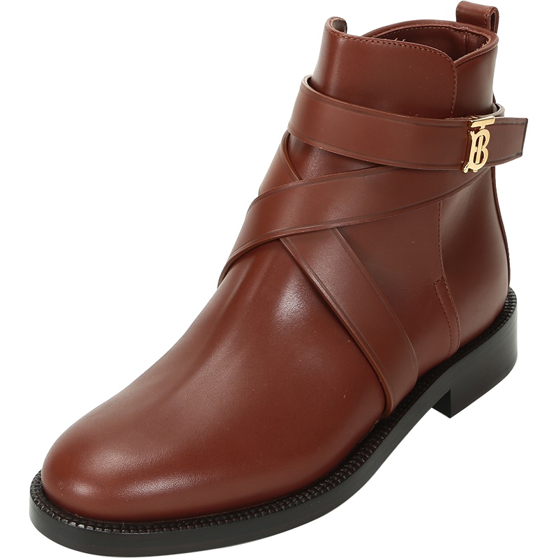 BURBERRY 博柏利 女款 牛皮靴子短靴皮靴 80192701