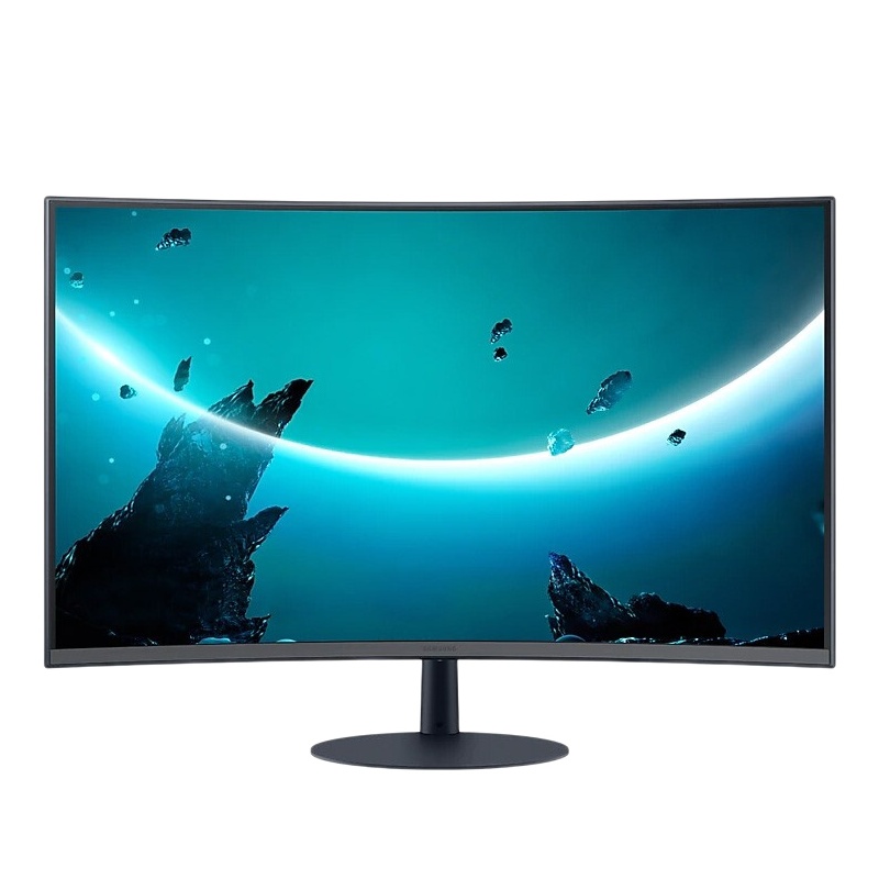 三星 (SAMSUNG)C27T550FDC 27英寸1000R超曲面 窄边框 75Hz刷新率 立体环绕音响 HDMI接口高清电脑显示器 (HDMI+DP+VGA+音频)