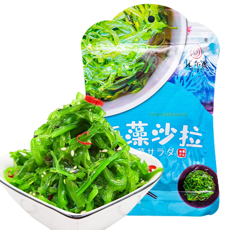 汇尔康 海藻沙拉 220gx1袋 下饭菜酸甜裙带菜海草丝海藻菜开袋即食日本寿司海藻沙拉 厨房调料酱菜夏季凉爽小菜