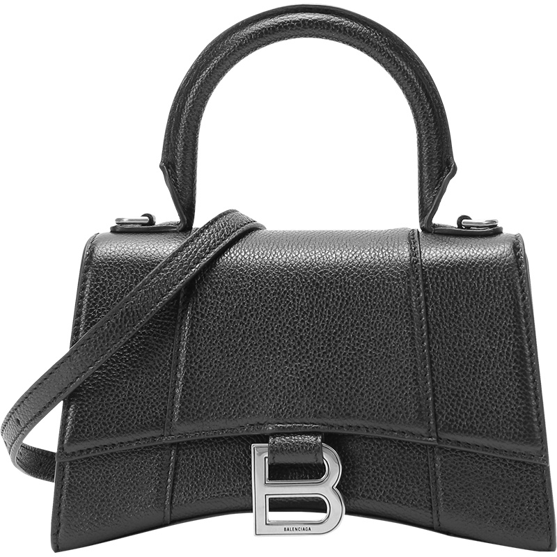BALENCIAGA 巴黎世家 女士皮革Hourglass XS手提单肩斜挎包沙漏包 592833 1IZHY