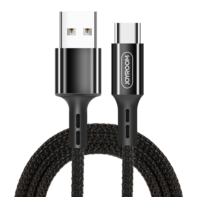 机乐堂 type c接口数据线 编织尼龙耐用手机充电器线 支持三星OPPO小米vivo华为 1米 黑色