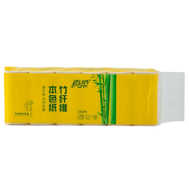 真柔唯品竹浆卷纸12卷卫生纸家用厕所纸巾家庭装卷筒纸整箱批发