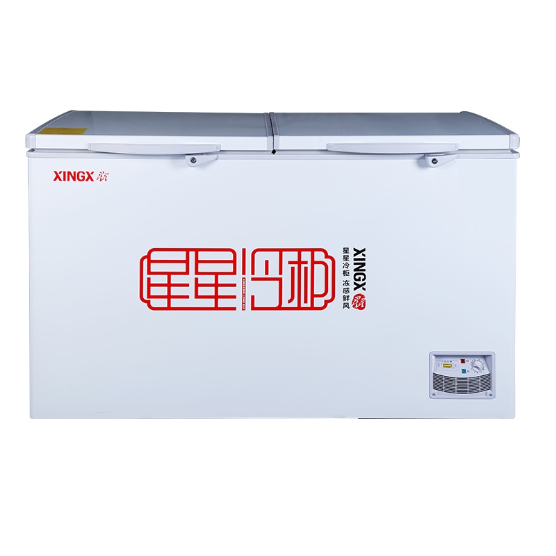 星星(XINGX) 480升冰柜 冷柜 卧式大容量商用 冷藏冷冻转换单温冰柜 深冷速冻(白色) BD/BC-480E
