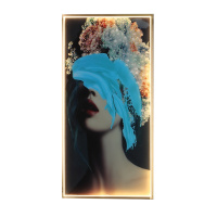 克罗斯塔 竖版壁画灯时尚轻奢客厅卧室餐厅壁灯背景墙装饰led带灯壁画灯具