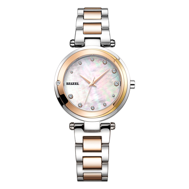 宾爵（BEGEEL）新品三生花开时尚学院风欧美风简约防水休闲百搭女士手表时尚石英表B912L