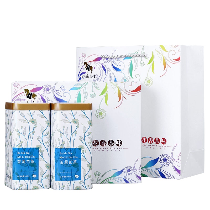 八马茶叶 花草茶 茉莉花茶茶叶 送礼礼盒装240g