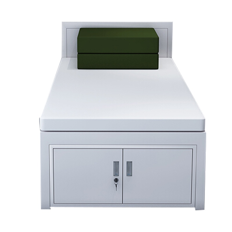 [一鹏]钢制单人床学生公寓床员工宿舍铁架床带下柜加厚单层床