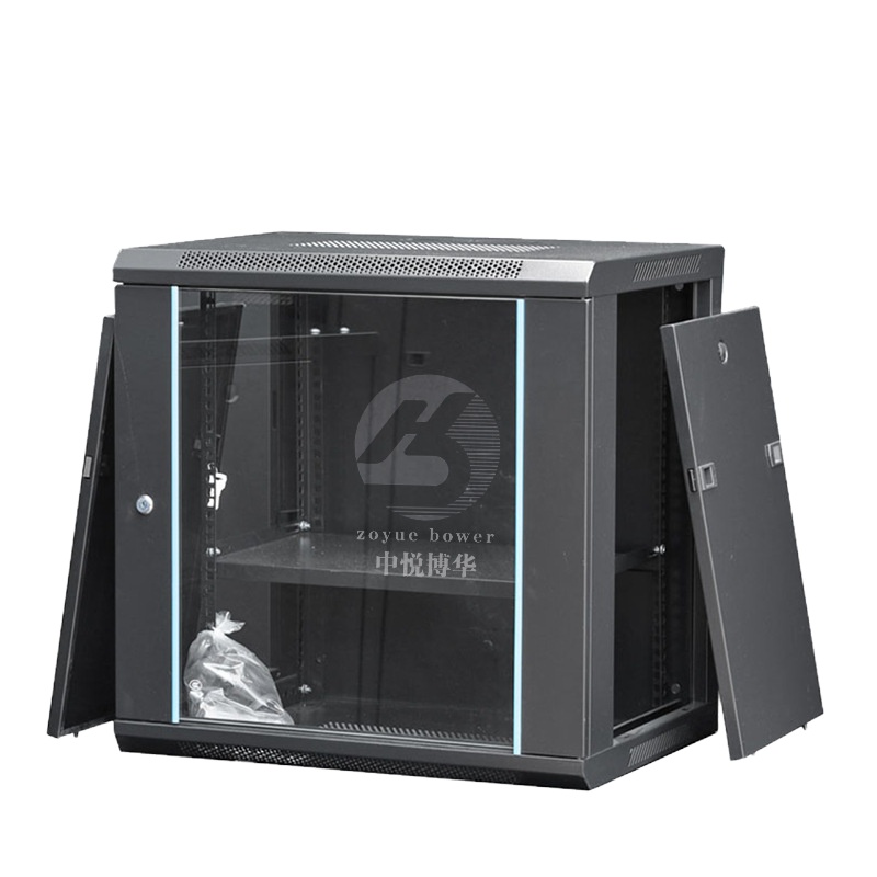 19英寸12U带轮网络机柜600*600*600mm壁挂墙式路由器小交换机柜