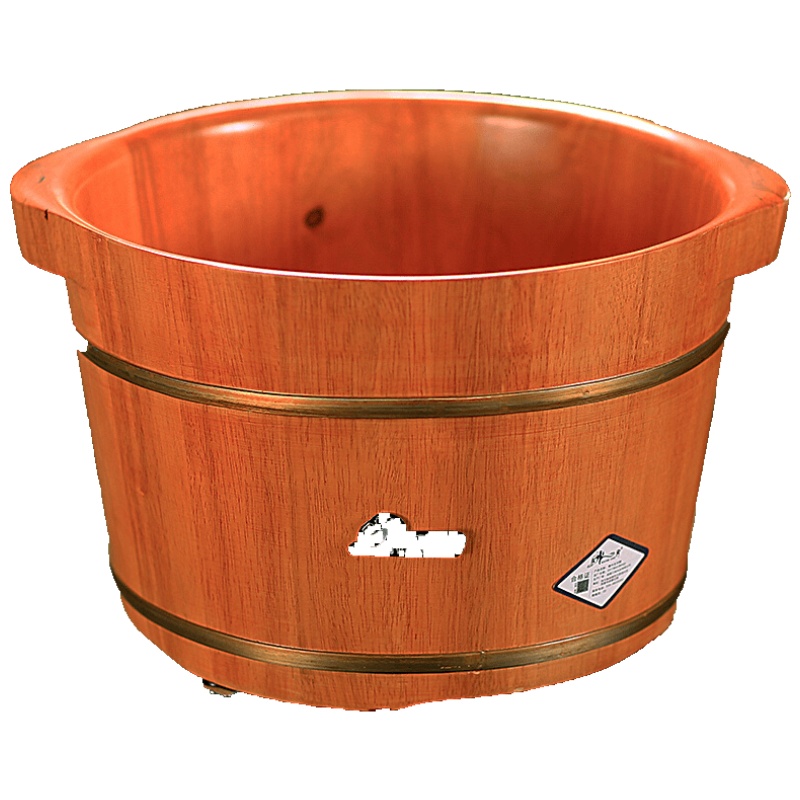 橡木足浴桶木桶泡脚木桶实木盆洗脚木桶带盖家用泡脚桶安心抵