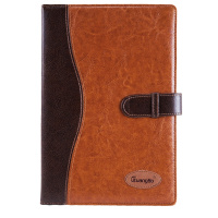 广博 GB16708皮面本120张16K拼皮商务皮面记事本子 笔记本/记事本 颜色随机