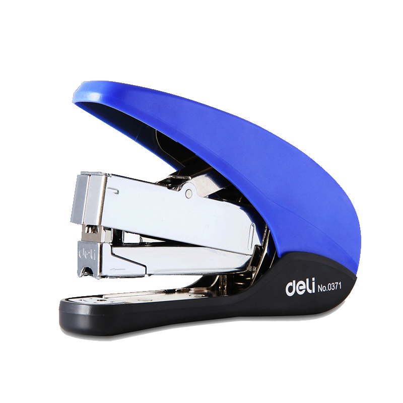 得力(deli)0371省力订书机手握式订书器便携式订书机办公文具学生用品 一指可订40页80g纸张颜色随机 2个
