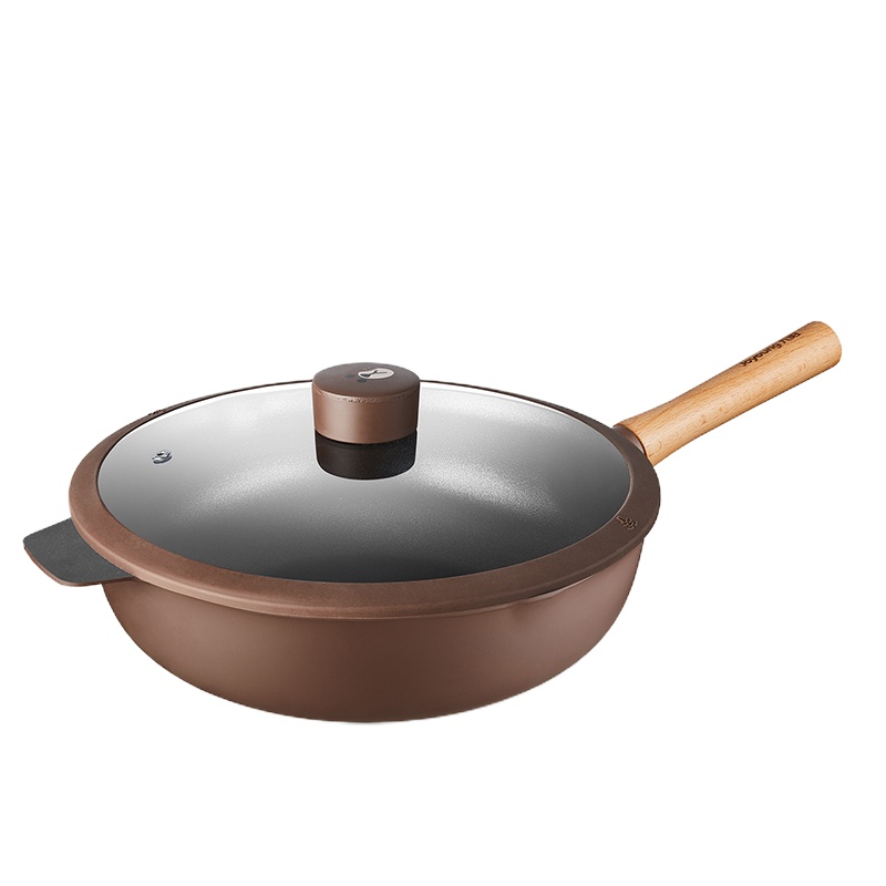 九阳(Joyoung) 不粘锅平底锅CLB2959D-A3炒锅棕色 单个装