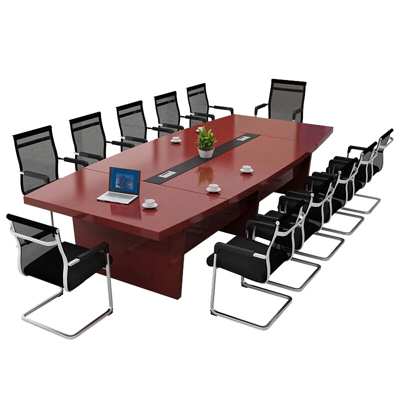 全简办公桌油漆桌实木贴皮会议桌长条接待桌