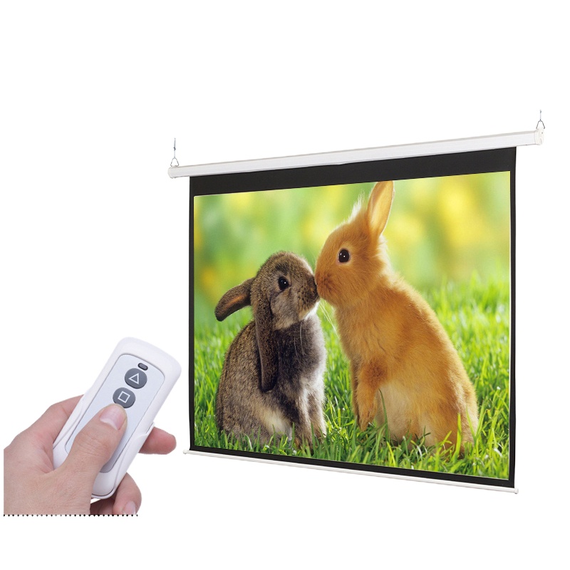 ±0 丽叶120寸4:3 电动幕布(含吊架、激光笔、控制器及安装)