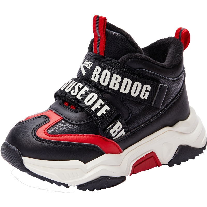 巴布豆house童鞋2019冬季新款儿童运动鞋男童鞋子女童加绒二棉鞋