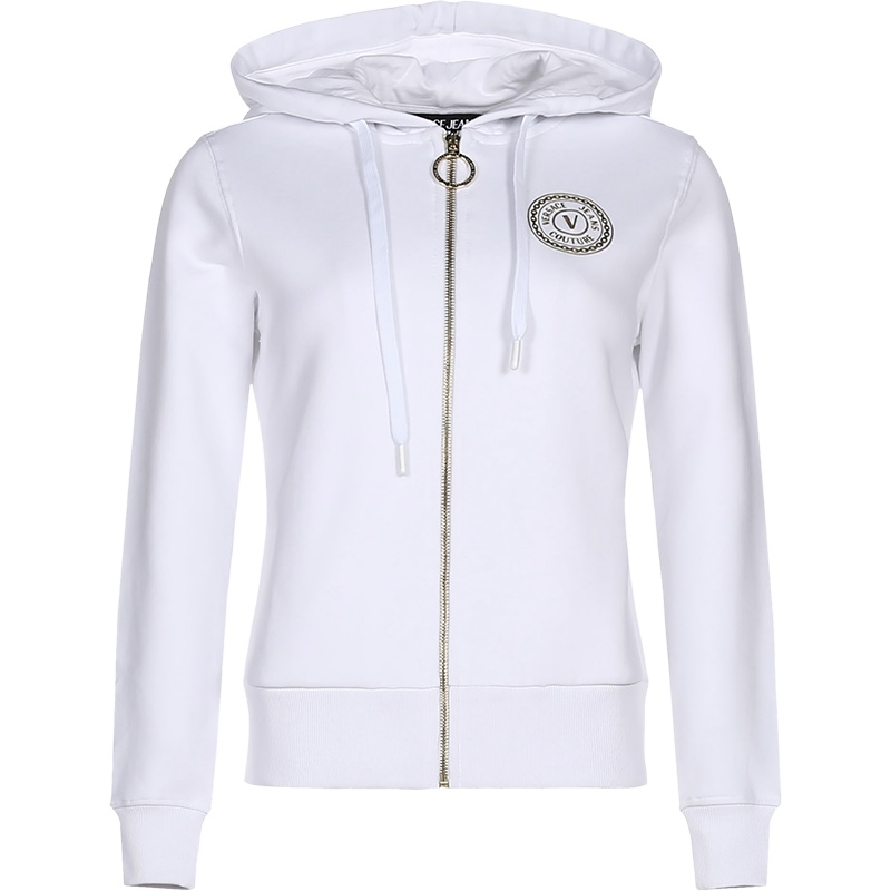 VERSACE JEANS COUTURE 范思哲 女士棉质加绒款连帽运动衫上衣外套71HAIT09 CF00T