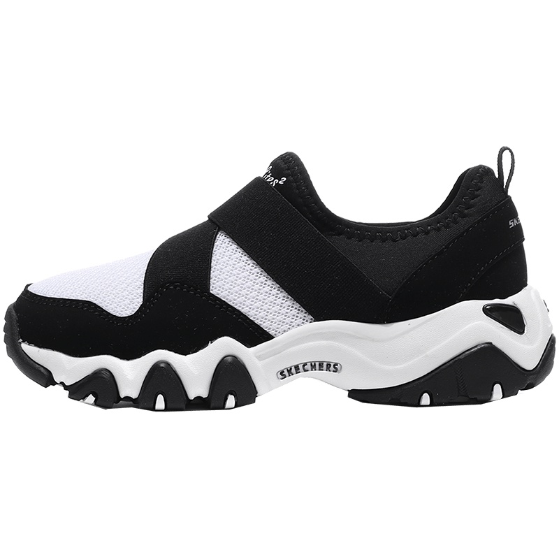 【自营】Skechers斯凯奇童鞋休闲鞋D‘lites一脚蹬运动鞋664084L 664084L/BKW黑色+白色
