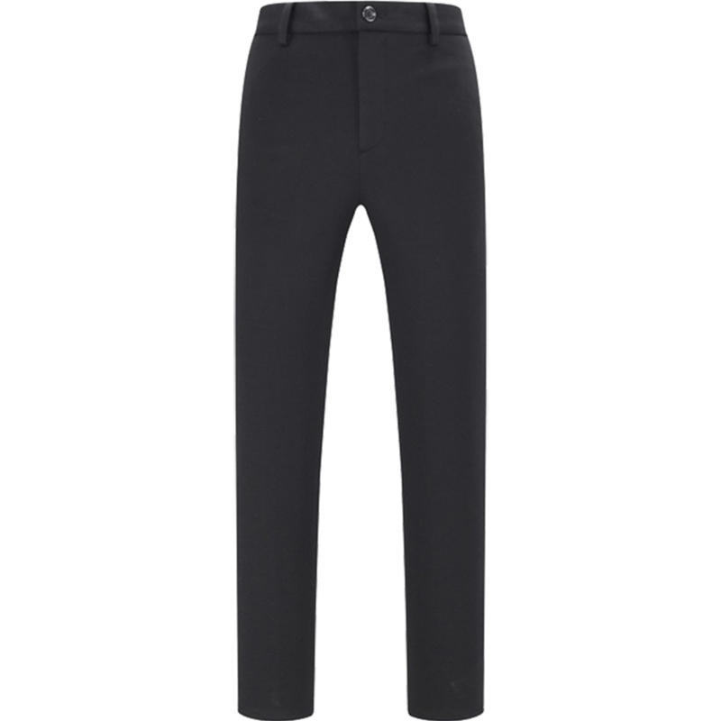 Youngor/雅戈尔男装商务休闲修身剪裁优雅素色黑色裤子046AWY