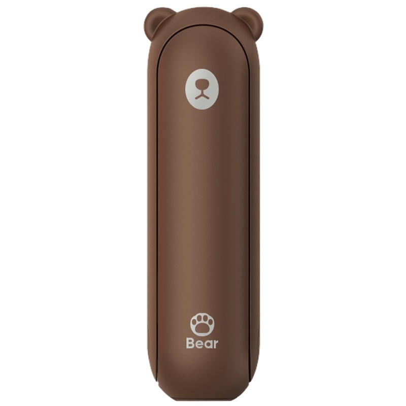 几素手持小风扇迷你便携式随身小型usb可充电折叠扇宿舍办公室桌面多功能小风扇(棕色)