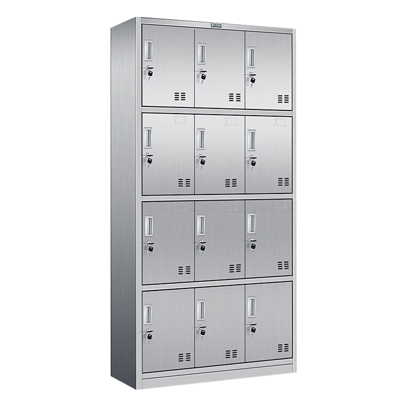 [一鹏]更衣柜304不锈钢十二门员工储物柜鞋柜碗柜带锁浴室存包柜