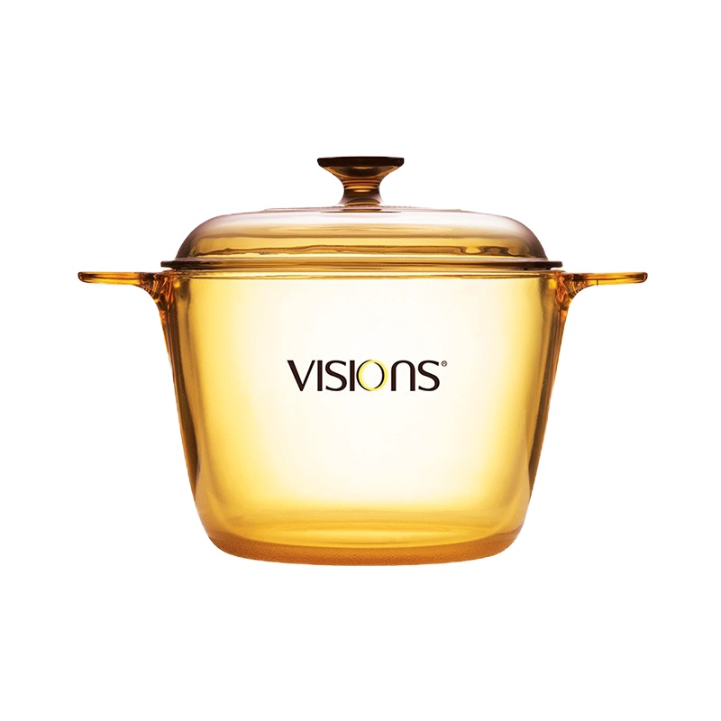 康宁(CORNING) 晶彩透明玻璃锅双耳汤锅炖煲单柄奶锅 3.5L晶彩锅 VS-35