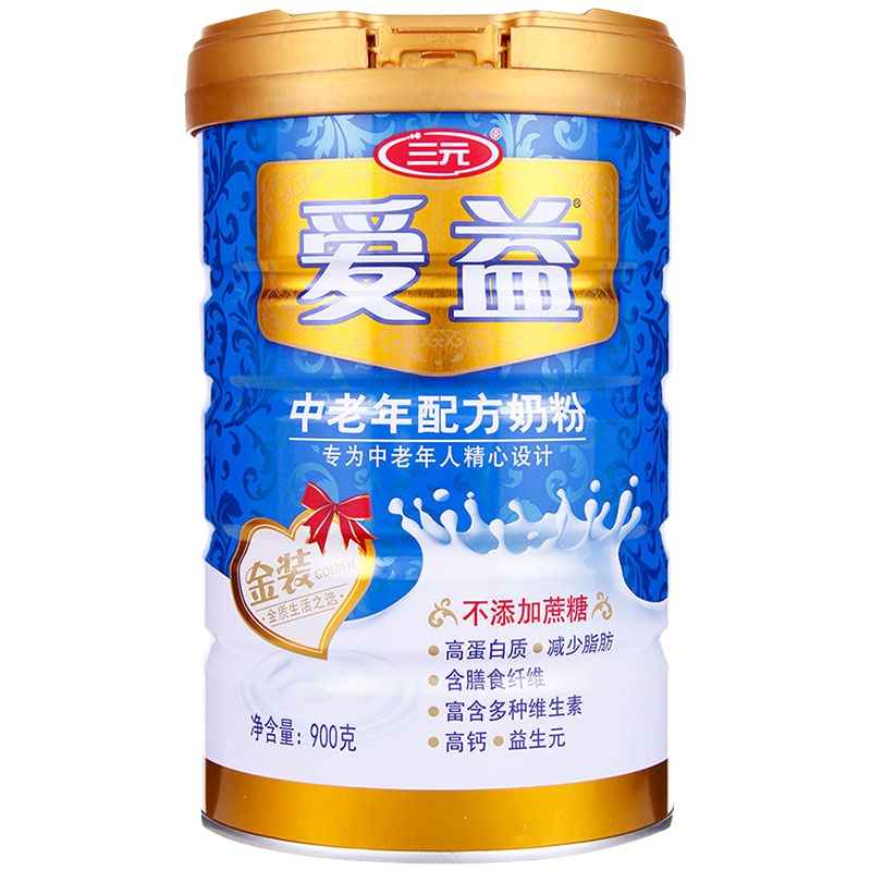 三元 爱益 中老年配方奶粉(专为中老年人设计)900克