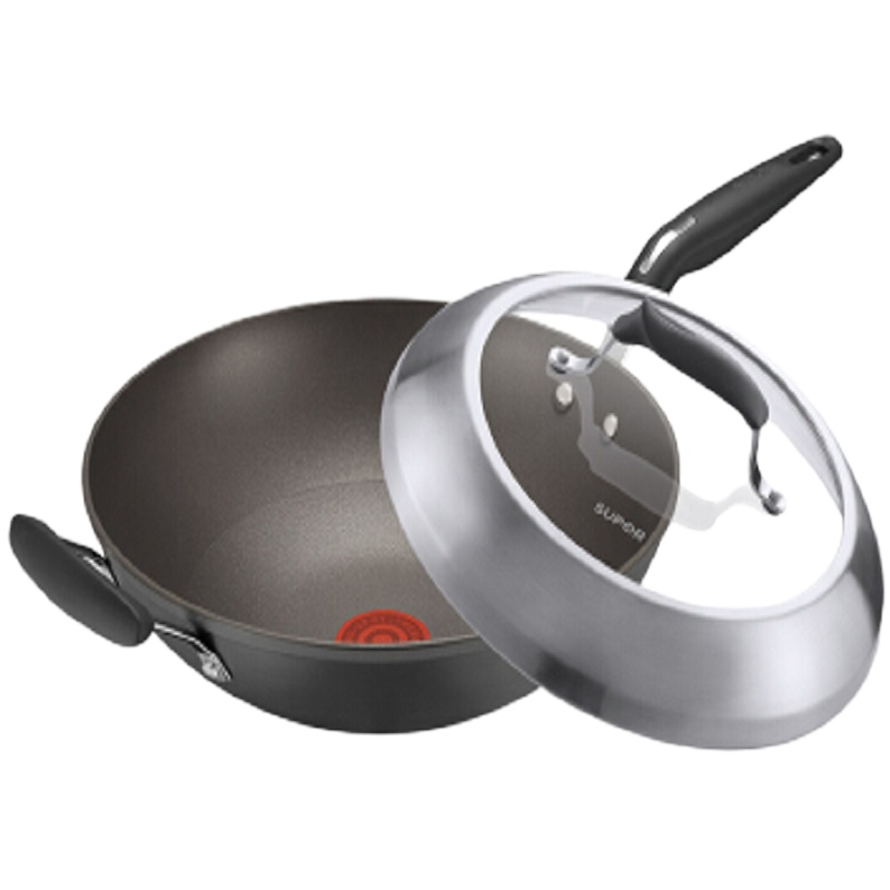 苏泊尔火红点钛金刚无油烟炒锅.钢玻盖-PC32HA3